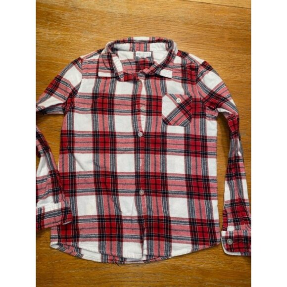 Full Tilt Red Plaid Button Down-M - Picture 1 of 3